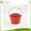 China Factory Wholesale Red Yellow Colored Decorative Antique Small Metal Buckets