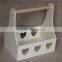 Heart craved natural wooden water bottle storage rack wholesale