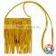 cheap vintage fancy design coffee suede tassel baby kids change purse