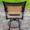 outdoor cast aluminum chair in metal material with sling fabric general in bar and garden use