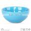Blue round tableware cereal bowl blue color high quality microwave safe bowl