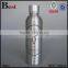round bud aluminum bottle with cap pump sprayer