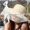 Cheap Lace Hollow Summer Lady Straw Hat for Weddings