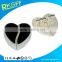 Metal Letter heart shape baby first tooth & curl box