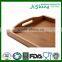 Rectangular Eco-friendly Bamboo Food Serving Tray With Handles: Serve Food, Coffee, Tea or Use as Party Platter