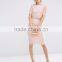 women's Lace Crop Top Midi Pencil Dress