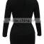Women Sexy Lace Up Mini Dress Evening Long Sleeve Short Club Bodycon Dresses