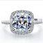 China New Arrival Brass/sterling Silver Beautiful cz Diamond Jewelry Engagement Ring