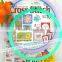 Cross-stitch tools, embroidered hoop, plastic, adjustable, rounded, 15 cm in diameter