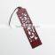 Chinoiserie Craft Flower Through Carved Wooden Bookmark