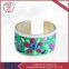 Embroidered vintage jewelry chinese wind pattern flower fabric hand bangle love forever anniversay bracelet