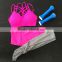 Workout Running Pants Women Yoga Wear Outfit Cross Back Sports Bra With Candy Color Block Stretch Leggings Active Yoga Set