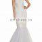 Latest fashion dress design embellished tulle and lace evening dress 2016