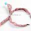Hot sale cute bunny ear -child headband bunny ear with Venonat hair band for girls