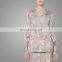 Muslim Women Overlap Baju Kurung Set Two Pieces Sarong Skirt Malaysia Floral Printed Dress