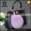 Fashion style colours 13cm fur pom pom ball keychain