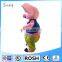 lovely pink pig inflatable fur costume for advertising