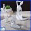 Simple modern creative abstract art resin crafts white lady yoga figurine