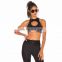 Custom logo cutout active wear women yoga bra sport fitness gym wear