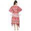 Handmade Summer Casual Wear 100%Cotton Plus Size Printed Kaftan Long Maxi Dress Tunic Style Sexy Caftan