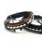Wholesale Hemp Women & Men Strand Braid Adjustable unisex Leather Bracelet Bangle Wristband