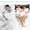 Soft 100% Polyester Real Silk Sleeping Cozy Home Black Plain Satin Body Pillow Case With Logo