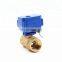 220V motorized control valve dn20 brass mini electric radiator ball valve for auto control equipment