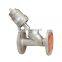 Zhejiang Kailing 22way flange Pneumatic plastic stainless steel ss304 ss316 single port actuator angle seat valves