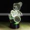 Bear 3d optical illusion acrylic night light with energy-saving