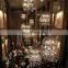 American countryside retro metal crystal bird cage chandeliers industrial chandelier lighting