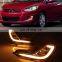 Carest 1Pair DRL For Hyundai Accent Solaris Verna 2010 2011 2012 2013 Daytime Running Light Fog Light cover Signal lamp