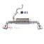 exhaust system for Volvo V40 electric exhaust valve catback with quad double tip