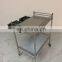Hot sale stainless  steel operating  trolley medical instrument With drawer for hospital use and clinic