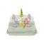 Custom Design Rectangular Unicorn Colorful Porcelain Enamel Ceramic Stoneware Butter Sauce Dish Container With Lid