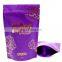 Custom design Storage water proof glossy surface smell proof plastic zipper mylar packaging bag