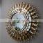 silver plated wall mirror