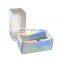 Holographic slide out folding boxes cosmetic paper container drawer packaging box without logo