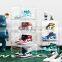 wholesale transparent acrylic shoe box magnet storage stackable nike acrylic shoe box clear custom logo Front plastic shoe box