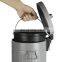 Eco friendly high quality compost bin food waste bucket organic round waste compost bin embossed design home trash bins