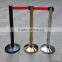 crowd control stanchion/retractable belt barrier stand/metal queue post