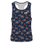 Blue Customized Sublimation Singlet with Little Flowers Pattern
