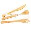 New Product Party One Use Wholesale Natural Bamboo Sugar Spoon Fork Knife Set Korea