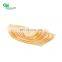 Low MOQ Disposable Biodegradable Wooden Sushi Boat Cone Reusable Wooden Plate Food Container