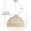 White Jute Lampshade Single Dome nature straw Pendant Light Decor Home Vietnam Supplier