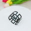 Wedding Party Holiday Banquet Christmas Dinner Delicate Serviette Buckles Hollow Out Design Gold Napkin Ring Holder