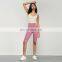 2 Pieces Sports Bras Set Yoga Backless Sweat-Wicking Tank Tops Women High Waist Biker Shorts 80nylon 20spandex