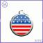 custom enameled United State flag stainless steel ID tag