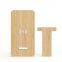 Multifunctional 10 W Eco-Friendly Bamboo Wood Wireless Phone Charger Stand with Fast Wireless Charging Includes Phone Holder