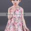 2016 summer new fashion kids clothes baby girl sleeveless floral dress with cheap price