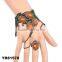 Ladies Lace Retro Vintage Crystal Beads Black Bracelet & Ring Set For Women